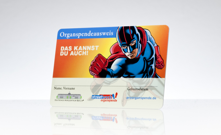 Ausweiskarte Organspendeausweis Deutsches Herzzentrum